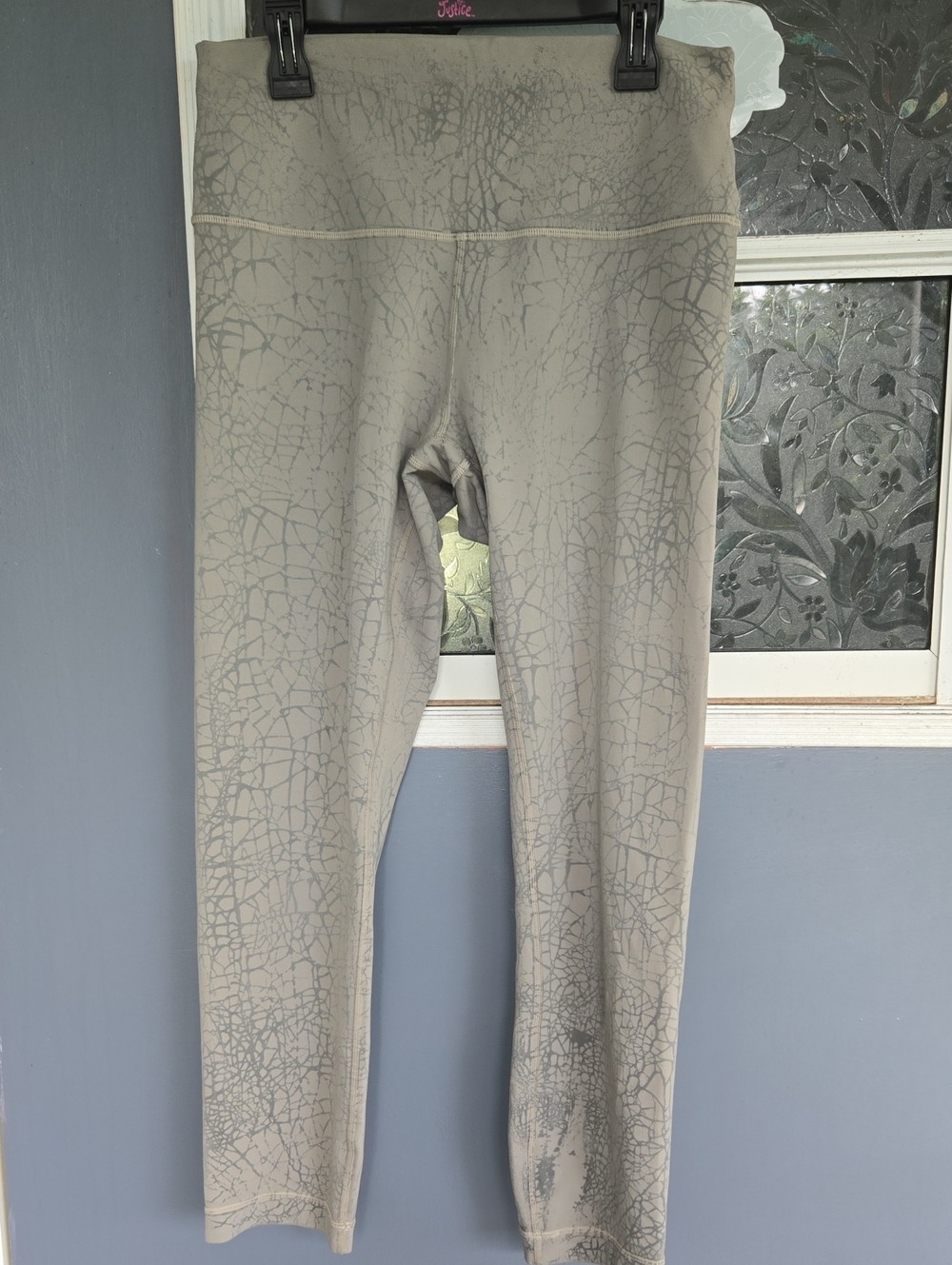 lululemon athletica Cracked Print High-Rise Leggings in Light Taupe